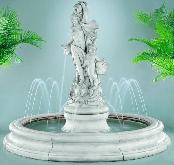 Venus with Dolphins in Pool Garden Fountain